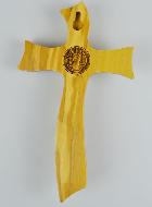 Croix de Saint Benoît en Bois d'Olivier - 18cm