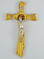 Croix de Saint Benoît en Bois d'Olivier - 21cm