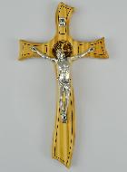 Crucifix Croix de Saint Benoît en Bois d'Olivier