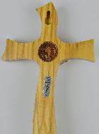 Crucifix Croix de Saint Benoît en Bois d'Olivier