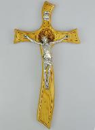 Croix de Saint Benoît en Bois d'Olivier - 27cm