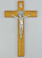 Croix de Saint Benoît en Bois - 25cm