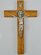 Crucifix de Saint Benoît en Bois - 25cm