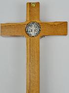 Crucifix de Saint Benoît en Bois - 25cm