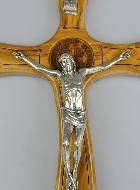 Crucifix de Saint Benoît en Bois d'Olivier - 32cm