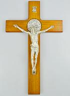 Croix de Saint Benoît en Bois - 30cm