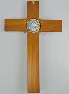 Croix de Saint Benoît en Bois - 30cm