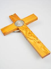 Croix de Saint Benoît en Bois - 30cm