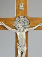 Crucifix de Saint Benoît en Bois - 33cm