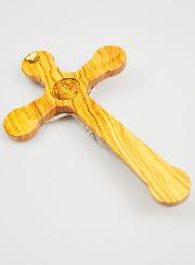 Croix de Saint Benoît en Bois d'Olivier - 20x12cm