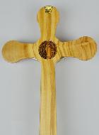 Crucifix de Saint Benoît en Bois d'Olivier - 20x12cm