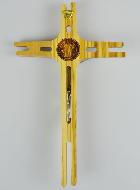 Croix de Saint Benoît en Bois d'Olivier - 19x12cm