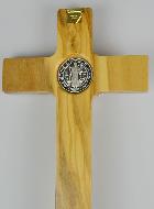 Crucifix de Saint Benoît en Bois d'Olivier - 20 x11cm