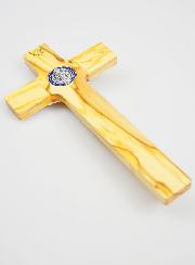 Croix de Saint Benoît en Bois Clair - 20 x 11 cm