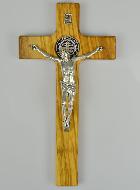 Crucifix de Saint Benoît en Bois Clair - 20 x 11 cm