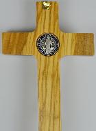 Crucifix de Saint Benoît en Bois Clair - 20 x 11 cm