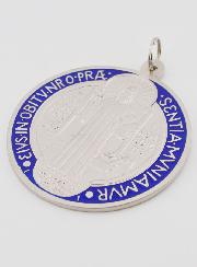 Grande Médaille de Saint Benoit en Métal Couleur - 10 cm