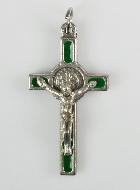 Pendentif Croix de Saint Benoit - Verte