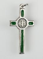 Pendentif Croix de Saint Benoit - Verte
