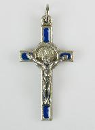 Pendentif Croix de Saint Benoit - Bleue