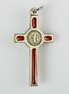 Pendentif Croix de Saint Benoit - Rouge