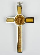 Croix de Saint Benoît en Bois Clair - 13cm