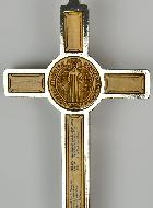 Crucifix de Protection Saint Benoît en Bois - 13cm