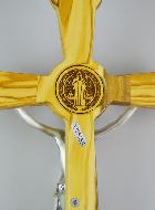 Grande Croix de Saint Benoît en Bois d'Olivier - 50cm