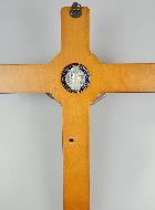 Grand Crucifix Mural de Saint Benoît en Bois - 48cm