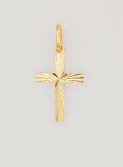 Pendentif Croix Double Face - Or Massif 18k