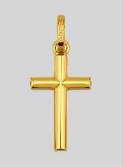 Pendentif Croix du Christ Jésus - 10mm - Or Massif 18 Carats