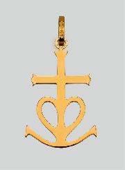 Pendentif Croix de Camargue - 20mm - Or Massif 18 Carats