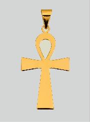Pendentif Croix de Vie Egyptienne - 22mm - Or Massif 18 Carats