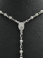 Chapelet Collier en Argent Massif 925/1000 - Grains 4mm