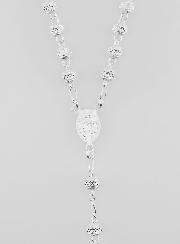Chapelet en Argent Massif 925/1000 - Grains Brillant 4mm
