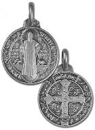 Médaille de Saint Benoit en Argent 925/1000 - 16mm