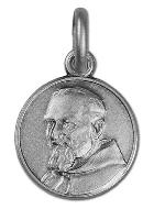 Médaille Padre Pio en Argent 925/1000 - 12 mm