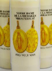 Lot de 3 Bougies de Neuvaine Médaille Miraculeuse