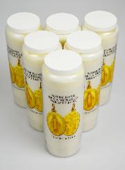 Lot de 6 Bougies de Neuvaine Médaille Miraculeuse
