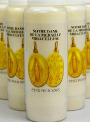 Lot de 6 Bougies de Neuvaine Médaille Miraculeuse