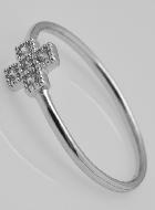 Bague Croix & Diamants - Argent Massif- Taille 54