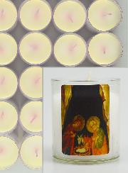 10 Veilleuses de Noël Blanche - La Nativité