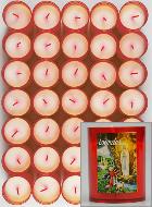 10 Bougies Veilleuses Apparitions de Lourdes - Rouge