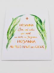 Carte de Prière - Hosanna au plus Haut des Cieux