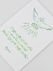 Carte de Confirmation - Septs Dons Sacrés - Colombe Verte