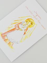 Carte de Baptême - Seigneur, Voici votre Enfant - Modèle Fille