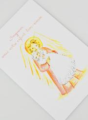 Carte de Baptême - Seigneur, Voici votre Enfant - Modèle Fille