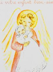 Carte de Baptême - Seigneur, Voici votre Enfant - Modèle Fille