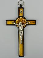 Croix de Saint Benoît en Bois - Noir - 13cm