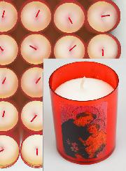 24 Bougies Veilleuses Saint Antoine de Padoue - Rouge